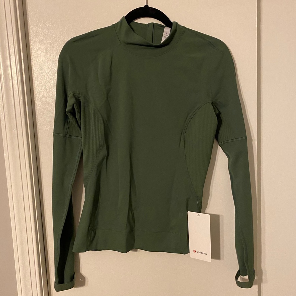 Lululemon Quickflash Pullover In Algae Green Sz 8 - image 3